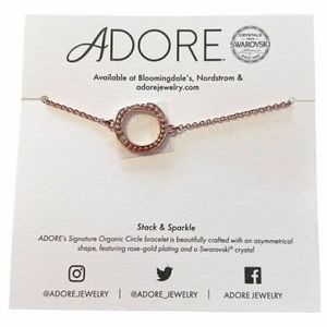 ADORE Swarovski Stack & Sparkle Rose Gold Bracelet New in Package